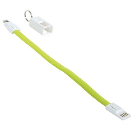 Câble de charge USB/Lightning personnalisé pour objets publicitaires Pierre Matières : métal Couleurs : rouge goodies publicitai