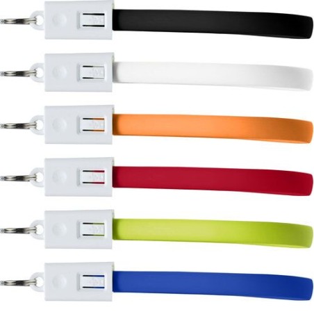 Câble de charge USB/Lightning personnalisé pour objets publicitaires Pierre Matières : métal Couleurs : bleu cobalt marquage las
