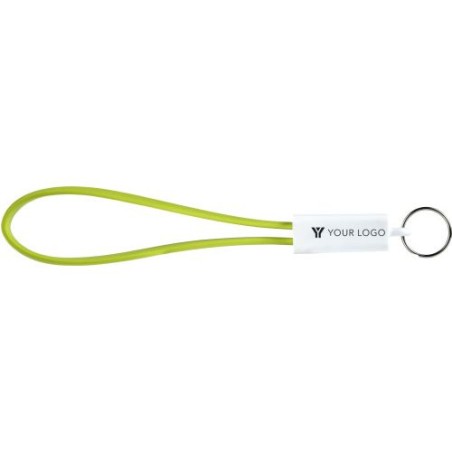 Câble de charge USB/Lightning personnalisé pour objets publicitaires Pierre Matières : métal Couleurs : bleu cobalt cadeau affai