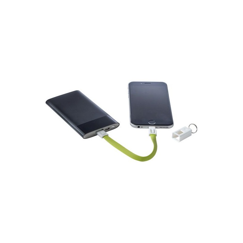 Câble de charge USB/Lightning personnalisé pour objets publicitaires Pierre Matières : métal Couleurs : bleu cobalt cadeau clien
