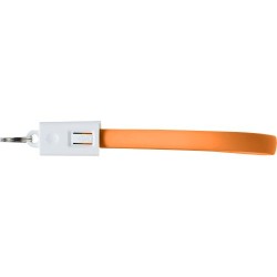 Câble de charge USB/Lightning personnalisé pour objets publicitaires Pierre Matières : métal Couleurs : orange goodies publicita