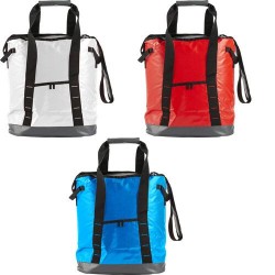 Sac isotherme personnalisé en PVC pour vos courses - Becky Matières : PEVA Couleurs : rouge goodies publicitaire événementiel
