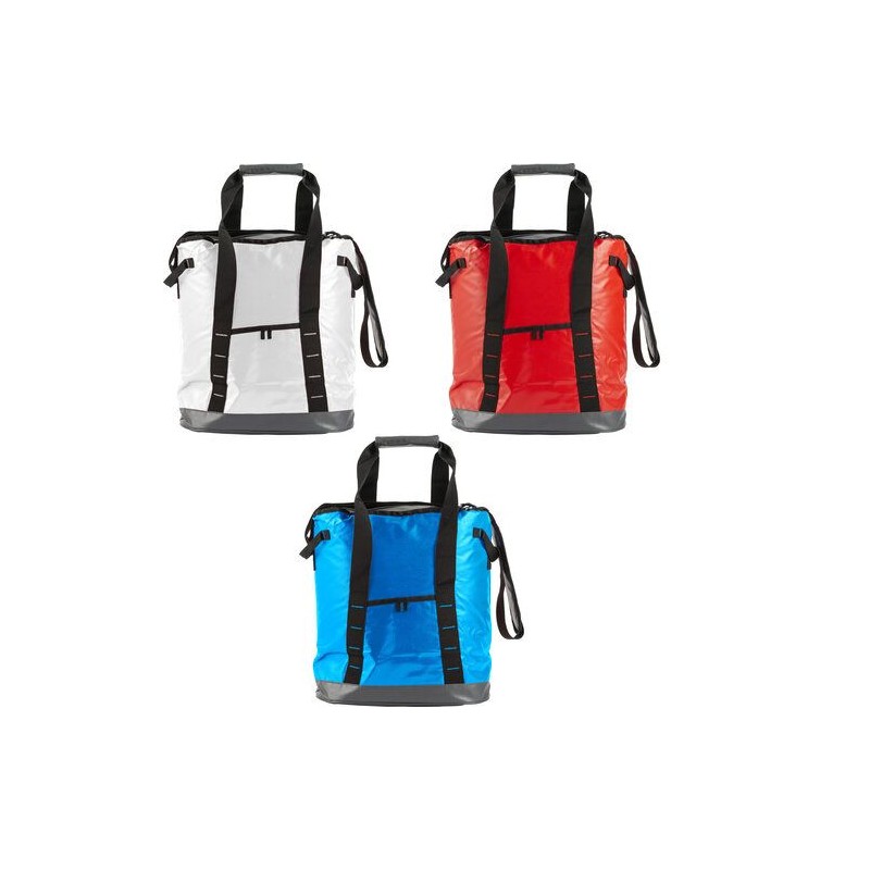 Sac isotherme personnalisé en PVC pour vos courses - Becky Matières : PEVA Couleurs : rouge goodies publicitaire événementiel