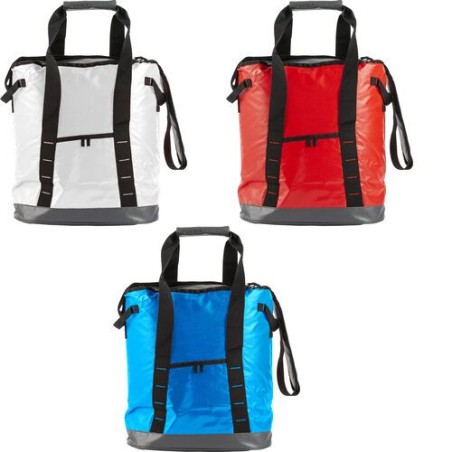 Sac isotherme personnalisé en PVC pour vos courses - Becky Matières : PEVA Couleurs : rouge goodies publicitaire événementiel