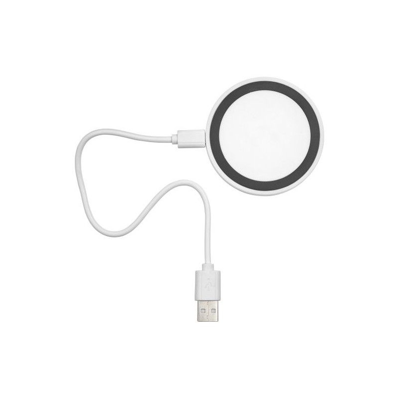 Chargeur à induction personnalisé  pour objets publicitaires Alana Matières : plastique Couleurs : blanc