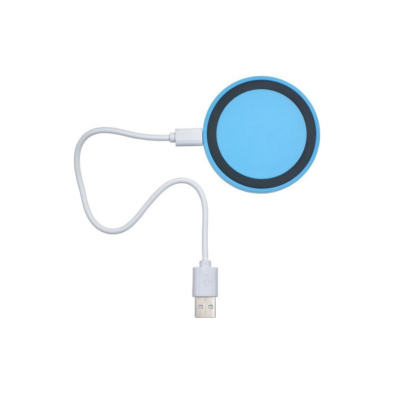 Chargeur à induction personnalisé  pour objets publicitaires Alana Matières : plastique Couleurs : blanc marquage laser ultra pr