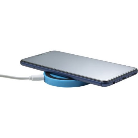 Chargeur à induction personnalisé  pour objets publicitaires Alana Matières : plastique Couleurs : blanc cadeau client original