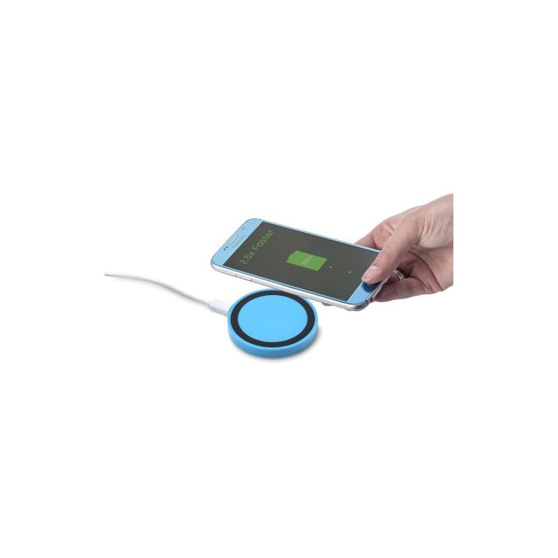 Chargeur à induction personnalisé  pour objets publicitaires Alana Matières : plastique Couleurs : blanc objet publicitaire robu