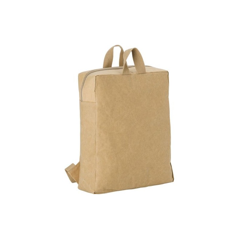 Sac à dos  et personnalisé en papier laminé Samanta Matières : papier Couleurs : brun impression haute définition
