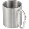 Mug publicitaire double paroi personnalisé Nella Matières : métal Couleurs : argenté marquage couleur éclatante