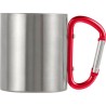 Mug publicitaire double paroi personnalisé Nella Matières : métal Couleurs : rouge cadeau entreprise pas cher
