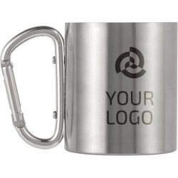 Mug publicitaire double paroi personnalisé Nella Matières : métal Couleurs : rouge personnalisation rapide en France