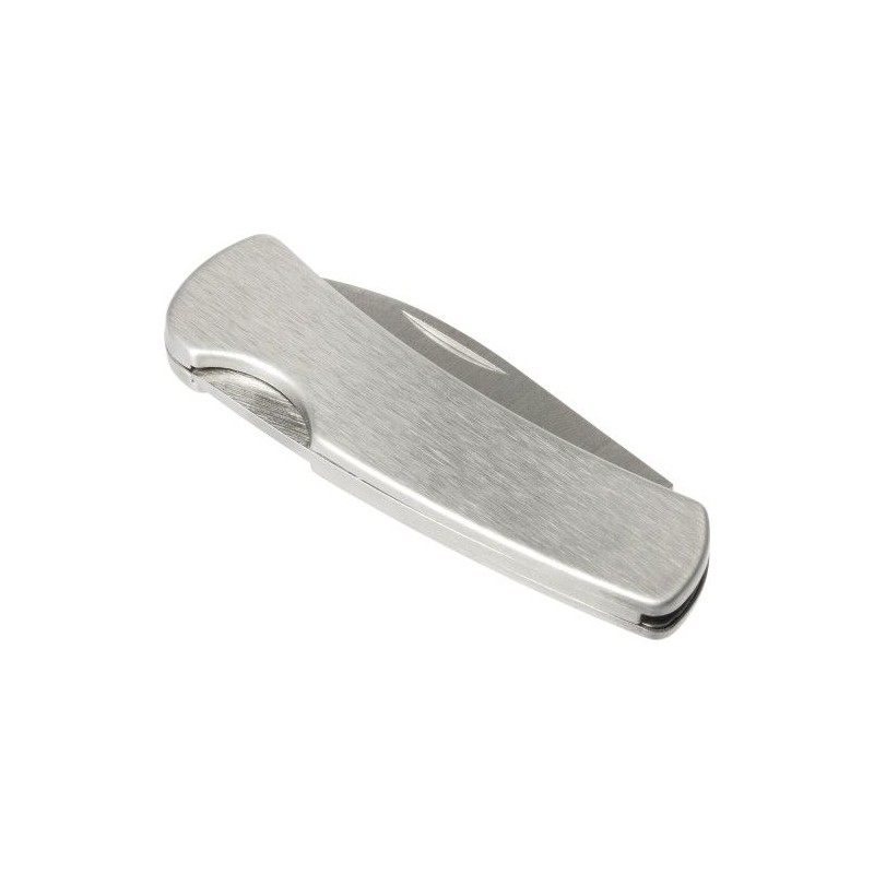 Canif personnalisé en acier inoxydable pour entreprise Evelyn Matières : acier inoxydable Couleurs : argenté marquage laser ultr