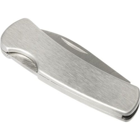 Canif personnalisé en acier inoxydable pour entreprise Evelyn Matières : acier inoxydable Couleurs : argenté marquage laser ultr