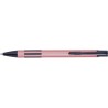 Stylo bille personnalisé en métal laqué publicitaire Aurora Matières : caoutchouc Couleurs : rose