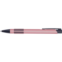 Stylo bille personnalisé en métal laqué publicitaire Aurora Matières : caoutchouc Couleurs : rose 2