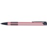 Stylo bille personnalisé en métal laqué publicitaire Aurora Matières : caoutchouc Couleurs : rose personnalisable avec votre log