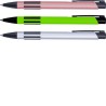 Stylo bille personnalisé en métal laqué publicitaire Aurora Matières : caoutchouc Couleurs : rose cadeau entreprise pas cher