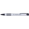 Stylo bille personnalisé en métal laqué publicitaire Aurora Matières : caoutchouc Couleurs : rose marquage laser ultra précis
