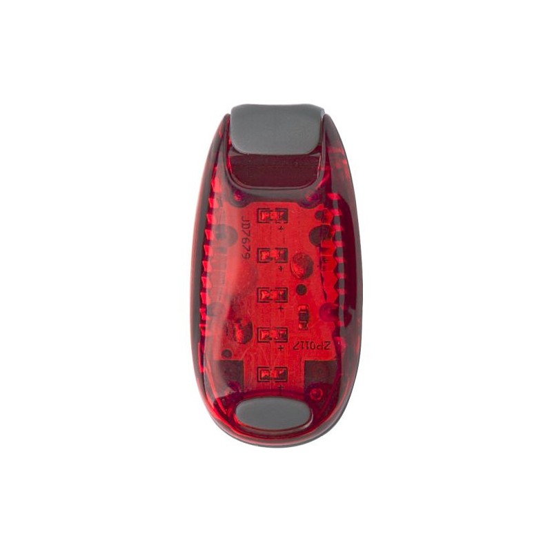 Réflecteur LED personnalisé en lampe de signalisation Joanne Matières : caoutchouc Couleurs : rouge goodies publicitaire événeme