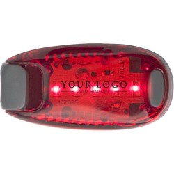 Réflecteur LED personnalisé en lampe de signalisation Joanne Matières : caoutchouc Couleurs : rouge marquage laser ultra précis