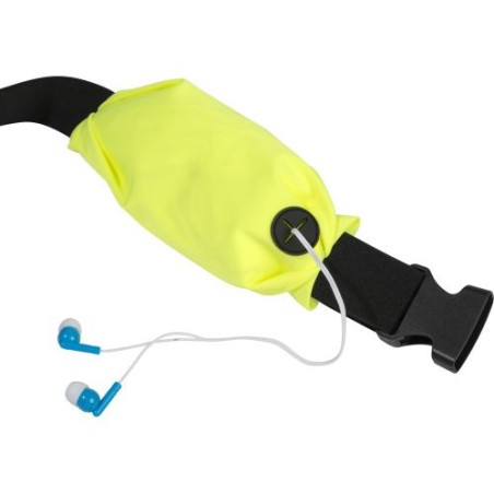 Sac banane publicitaire en polyester personnalisé Bastian Matières : polyester Couleurs : jaune fluo cadeau entreprise pas cher
