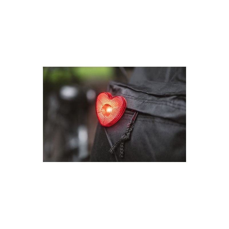 Réflecteur personnalisé avec clip publicitaire Liam Matières : plastique Couleurs : rouge marquage laser ultra précis