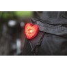 Réflecteur personnalisé avec clip publicitaire Liam Matières : plastique Couleurs : rouge marquage laser ultra précis