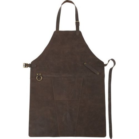 Tablier personnalisé en cuir reconstitué Nori Matières : cuir Couleurs : brun personnalisable avec votre logo