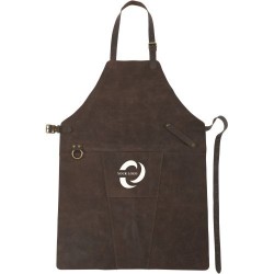 Tablier personnalisé en cuir reconstitué Nori Matières : cuir Couleurs : brun cadeau entreprise pas cher