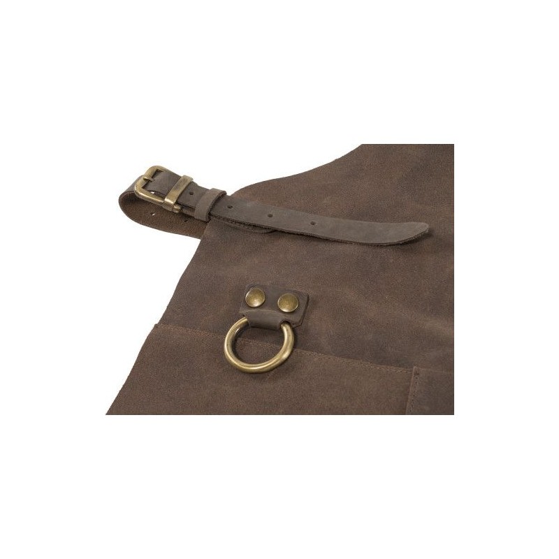 Tablier personnalisé en cuir reconstitué Nori Matières : cuir Couleurs : brun goodies publicitaire événementiel