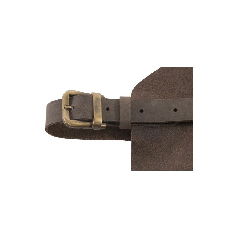 Tablier personnalisé en cuir reconstitué Nori Matières : cuir Couleurs : brun marquage laser ultra précis