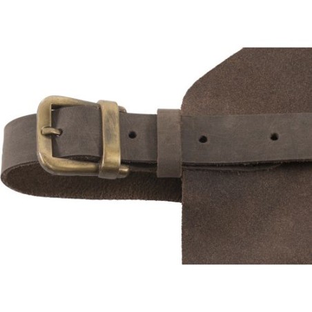 Tablier personnalisé en cuir reconstitué Nori Matières : cuir Couleurs : brun marquage laser ultra précis
