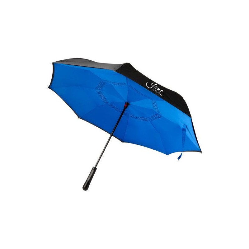 Parapluie réversible personnalisé pratique Constance Matières : polyester Couleurs : noir goodies entreprise design