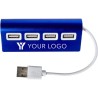 Hub USB 4 Ports en aluminium personnalisé - Leo Matières : métal Couleurs : noir livraison express 24h 48h