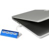 Hub USB 4 Ports en aluminium personnalisé - Leo Matières : métal Couleurs : noir cadeau collaborateur premium