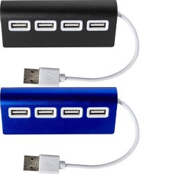 Hub USB 4 Ports en aluminium personnalisé - Leo goodies publicitaire événementiel