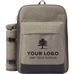 Sac à dos isotherme personnalisé en polyester pour pique-nique - Allison Matières : polyester Couleurs : gris clair livraison ex