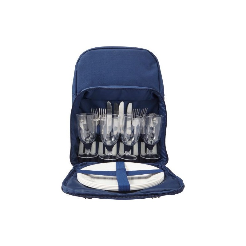 Sac à dos isotherme personnalisé en polyester pour pique-nique Izaro Matières : polyester Couleurs : bleu impression haute défin