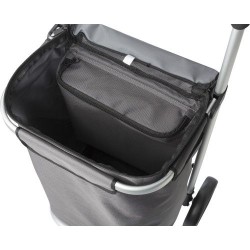 Trolley shopping en polyester  - Susanita Matières : polyester Couleurs : gris impression haute définition