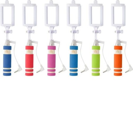 Perche téléscopique économique personnalisée pour selfies Ursula Matières : plastique Couleurs : rouge livraison express 24h 48h