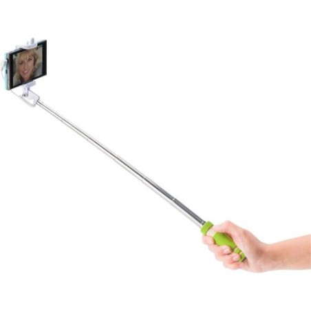 Perche téléscopique économique personnalisée pour selfies Ursula Matières : plastique Couleurs : rouge cadeau affaires élégant