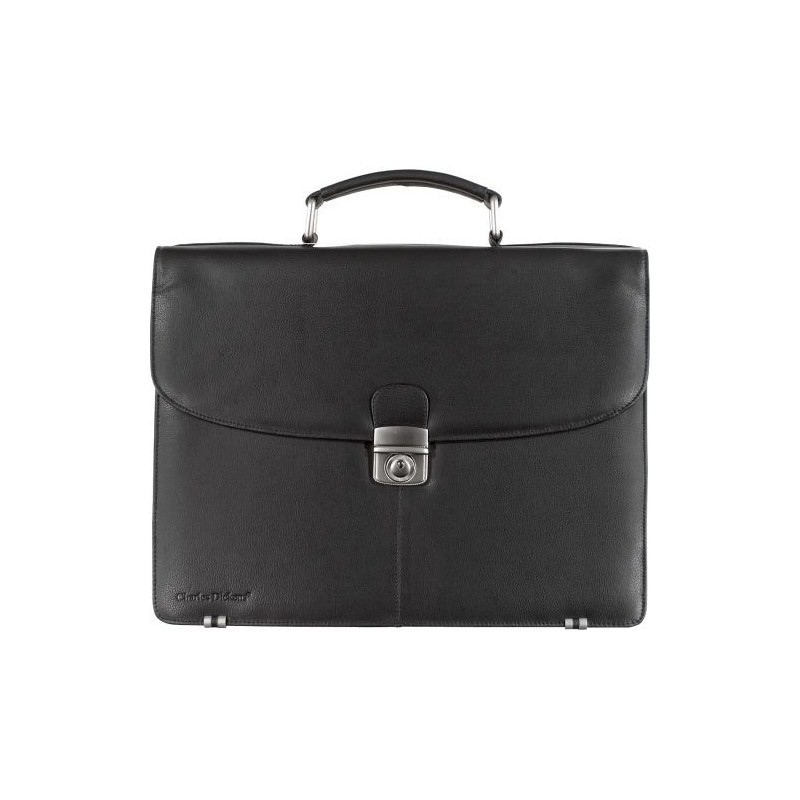 Sacoche Économique en Cuir Personnalisée pour Ordinateur Charles Dickens® Matières : cuir Couleurs : noir