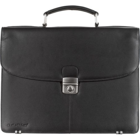 Sacoche Économique en Cuir Personnalisée pour Ordinateur Charles Dickens® Matières : cuir Couleurs : noir personnalisable avec v