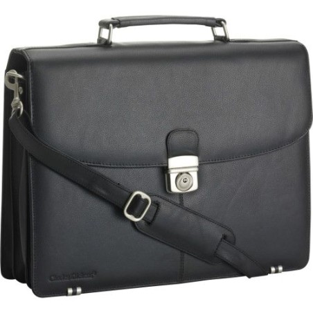 Sacoche Économique en Cuir Personnalisée pour Ordinateur Charles Dickens® Matières : cuir Couleurs : noir marquage laser ultra p
