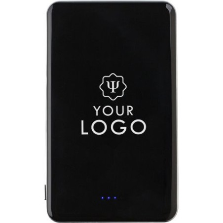 Chargeur Portable Économique Personnalisé 5000mAh en ABS - Jerry Matières : plastique Couleurs : noir goodies publicitaire événe