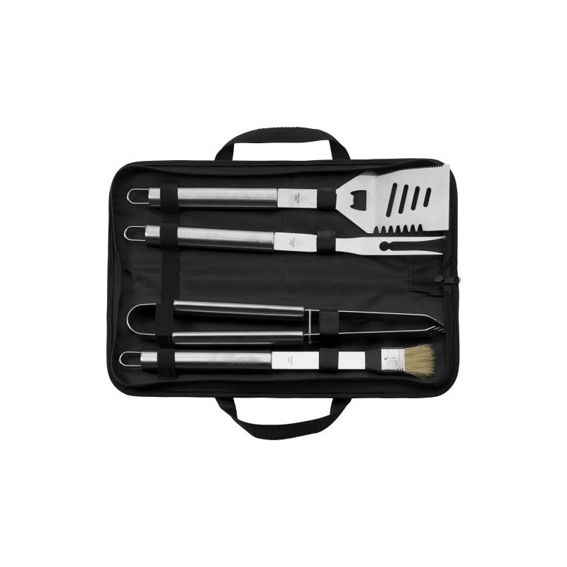 Set de Barbecue Économique Personnalisé - Accessoire de Grillade Silas Matières : nylon Couleurs : noir