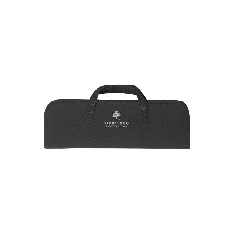 Set de Barbecue Économique Personnalisé - Accessoire de Grillade Silas Matières : nylon Couleurs : noir cadeau entreprise pas ch
