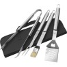 Set de Barbecue Économique Personnalisé - Accessoire de Grillade Silas Matières : nylon Couleurs : noir impression haute définit