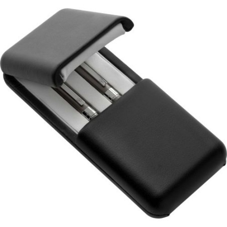 Stylo personnalisé élégant et précis à bille et roller - Charles Dickens® Alan Matières : métal Couleurs : gris objet promotionn